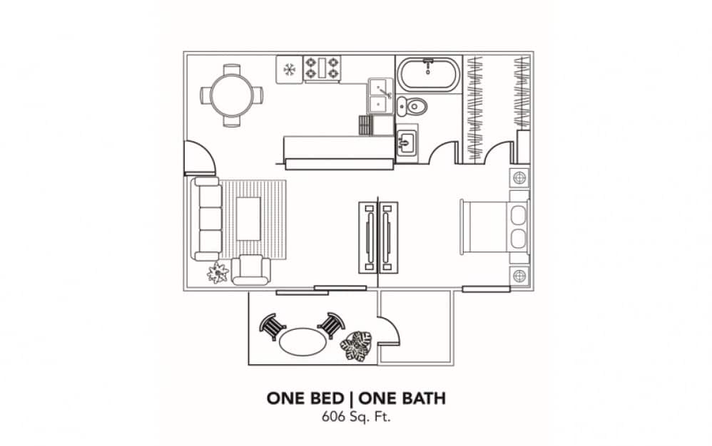 1 Bedroom Floor plan