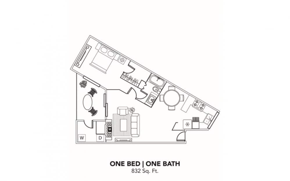 1 Bedroom Floor plan