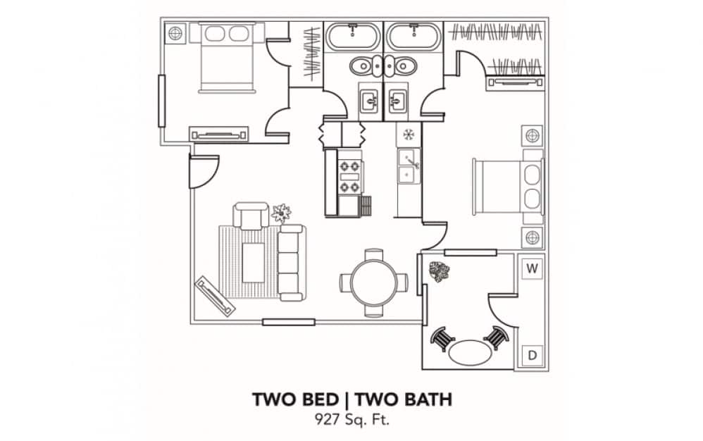 2 Bedroom Floor plan