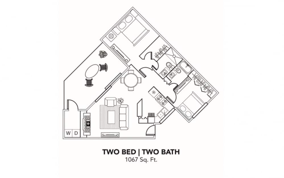 2 Bedroom Floor plan